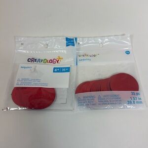 NIP Creatology 1 1/2” Red Sequins 2 packages